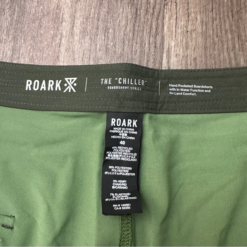 Roark Swim Skull Surf Board Shorts Men’s Size 40 Jungle Green
